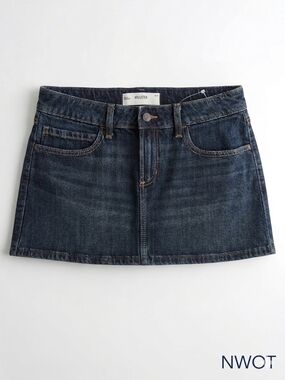 Hollister Dark Wash Denim Mini Skort - Size 8 (W29) NWOT